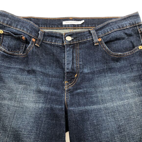 Levis Womens Relaxed Straight Leg Jeans Size 29 Dark Wash Comfortable Classic - Picture 2 of 9